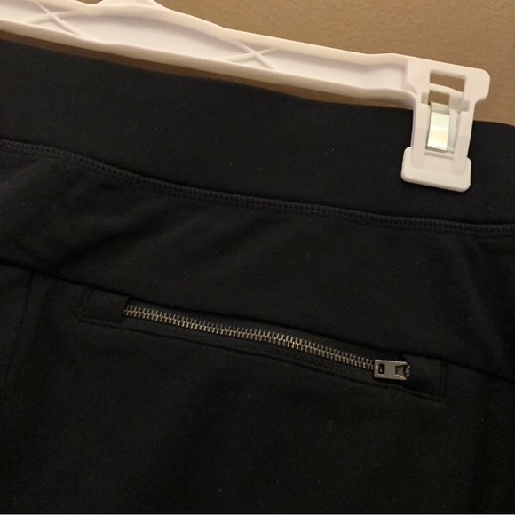 Athleta Cropped Pull on Leggings Zipper pocket Legging Pants Black XS - Picture 5 of 8